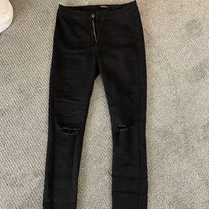 Black high waisted skinny jeans